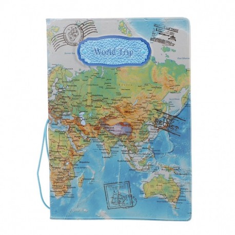 Accesorios Viaje Fundas Pasaporte Caja Sostenedor Cubierta Organizador Protector Cartera Tarjetas Identificación Mapa del Mun