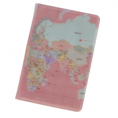 Accesorios Viaje Fundas Pasaporte Caja Sostenedor Cubierta Organizador Protector Cartera Tarjetas Identificación PU Mapa del 