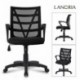 LANGRIA Silla Escritorio de Forma V Ergonómica Hecho en Malla Transpirable Altura Regulable Giratoria 360 Grados Carga Máxima