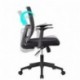 LANGRIA Silla Oficina Escritorio de Malla Transpirable, Diseño Ergonómico, Asiento Acolchado, Inclinación Sincronizada, Girat