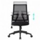 LANGRIA Silla Oficina Escritorio de Malla Transpirable, Diseño Ergonómico, Asiento Acolchado, Inclinación Sincronizada, Girat