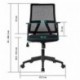 LANGRIA Silla Oficina Escritorio de Malla Transpirable, Diseño Ergonómico, Asiento Acolchado, Inclinación Sincronizada, Girat
