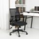LANGRIA Silla Oficina Escritorio de Malla Transpirable, Diseño Ergonómico, Asiento Acolchado, Inclinación Sincronizada, Girat