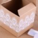 50pcs Cajas De Kraft de Regalo De Papel De Caramelo Con La Cinta Del Cordón Del Arco Del Favor De Fiesta De La Boda