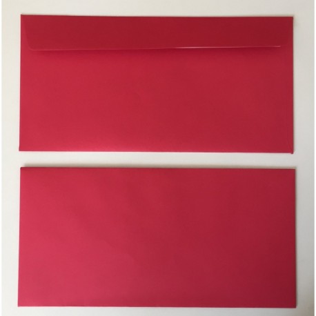 100 sobres, rojo, rojo cadmio, rojo oscuro, 220 x 110 mm, cierre autoadhesivo con tira, "CARIBIC Igepa