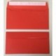 50 sobres, rojo, rojo bermellón, 220 x 110 mm, cierre autoadhesivo con tira