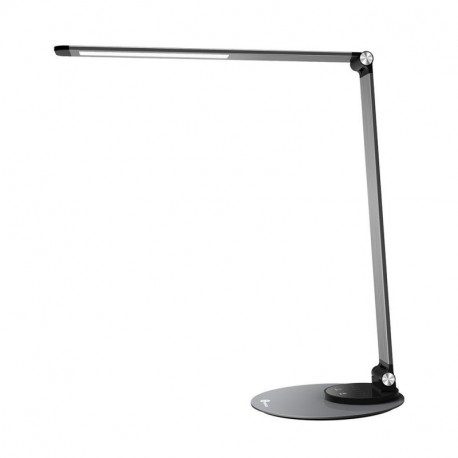 Lámpara de escritorio LED TaoTronics ultra-delgada, aluminio aleado, protección a la vista, 6 Brillo 3 modos de color, funci