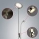 Lámpara de pie de salón I Modernas LED I Regulable I Lámpara de lectura I Color de la luz blanco cálido I Brazo giratorio I 2