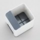 Leitz Cubilete Sound, Amplificador de sonido para teléfono, Blanco/Gris metalizado, WOW, 53631001