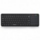 Proster 2,4 GHz Teclado Inalámbrico con Multi-touchpad QWERTY Español , All-in-One Media Ultra-slim Teclados con Ratón Tacti