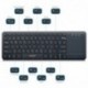 Proster 2,4 GHz Teclado Inalámbrico con Multi-touchpad QWERTY Español , All-in-One Media Ultra-slim Teclados con Ratón Tacti