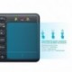 Proster 2,4 GHz Teclado Inalámbrico con Multi-touchpad QWERTY Español , All-in-One Media Ultra-slim Teclados con Ratón Tacti