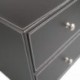 KINGFOM ™ 2 cajones, cajonera de sobremesa con asa, estructura de madera piel Documento Organizador, color negro