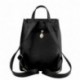 Bolsa de hombro del recorrido del bolso de escuela de la PU de las mujeres retro Estudiante Mini Mochila Negro 