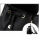 Bolsa de hombro del recorrido del bolso de escuela de la PU de las mujeres retro Estudiante Mini Mochila Negro 