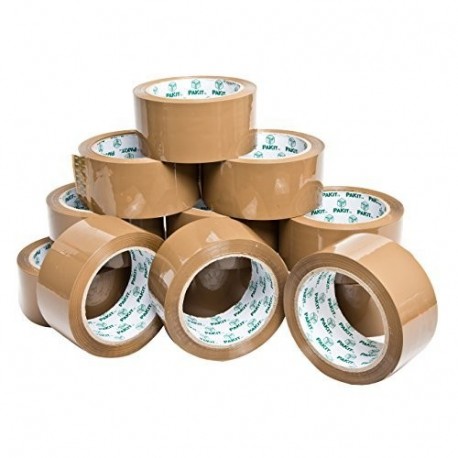 pakit 12 marrón cinta de embalaje rollos Value Pack | 12 rollos de Heavy Duty Grado Comercial, 1,88 pulgadas x 72 m 48 mm x 
