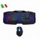 Rii - Gaming RK400: Teclado italiano para juegos + Ratón 2000 DPI, con retroiluminaciónn LED de 7 colores disposición de tec