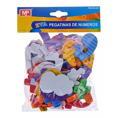 MP PM188-09 - Pegatinas adhesivas de goma Eva con formas