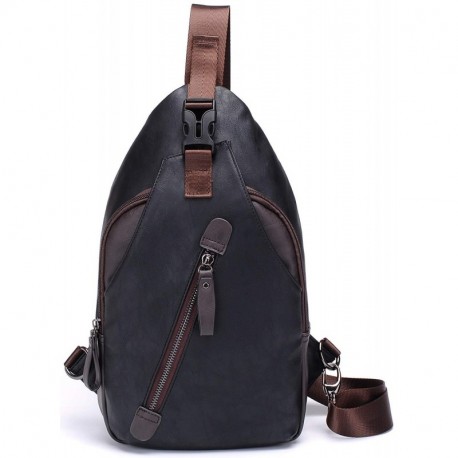 HASAGEI Mochila de Hombro Bolso de Hombro Bolsos Cruzados Cuero autentico Práctico y Espacioso 2 Tamaños M 18 * 31CM/7.1 * 12