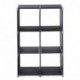 SONGMICS Organizador Multifuncional Estantería Librería de 3 Niveles 6 Cubos almacenaje 110 x 32 x 106 cm Negro LSN63H
