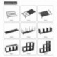 SONGMICS Organizador Multifuncional Estantería Librería de 3 Niveles 6 Cubos almacenaje 110 x 32 x 106 cm Negro LSN63H