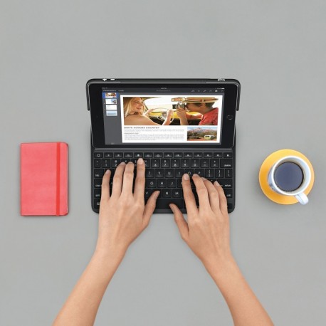 Logitech Create - Funda con teclado inalámbrico retro iluminado y tecnología Smart Connector para iPad Pro 9.7", negro