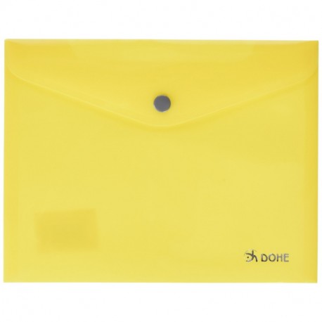 Dohe 91183 - Sobre broche opaco polipropileno, cuarto, color amarillo