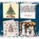 La Hermosa Caja de Tarjetas de Navidad - 20 Tarjetas con 20 Sobres Rojos y 10 Dorados - 20 Etiquetas de Regalo con 3 Metros d