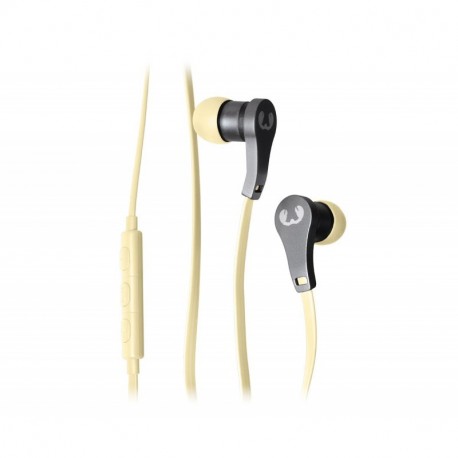 Fresh N Rebel Lace Earbuds Buttercup - Auricular alámbrico intraural, Color Amarillo Pastel