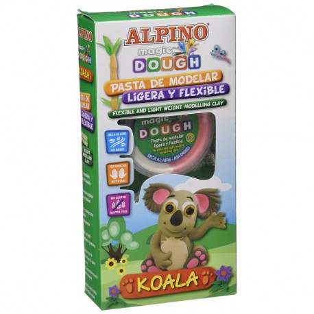 Alpino - Magic Dough Koala, Pack de Pasta de modelar DP000153 