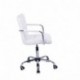 HOMCOM Silla Oficina Altura Regulable Giratoria 360° Respaldo Cuero Sintetico 2 Colores Blanco 