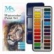 Set de pinturas de acuarela - 24 colores vibrantes - Ligero y portátil - Perfecto para aficionados incipientes y profesionale