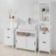 SoBuy® Mueble Columna de baño, Armario para baño - 3 estantes y 2 cajones, FRG126-W, ES