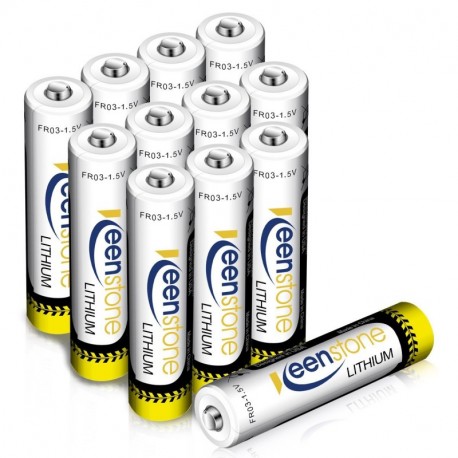 AAA Pilas, keenstone 12 PCS 1.5V 1200mAh Metal de Litio bateria AAA Baterías No Recargables