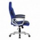 LANGRIA Racing Silla de Oficina de Cuero de la Computadora, Giratorio de 360 Grados, Apoyabrazos Bien Acolchado, Respaldo Alt