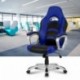 LANGRIA Racing Silla de Oficina de Cuero de la Computadora, Giratorio de 360 Grados, Apoyabrazos Bien Acolchado, Respaldo Alt
