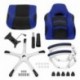 LANGRIA Racing Silla de Oficina de Cuero de la Computadora, Giratorio de 360 Grados, Apoyabrazos Bien Acolchado, Respaldo Alt