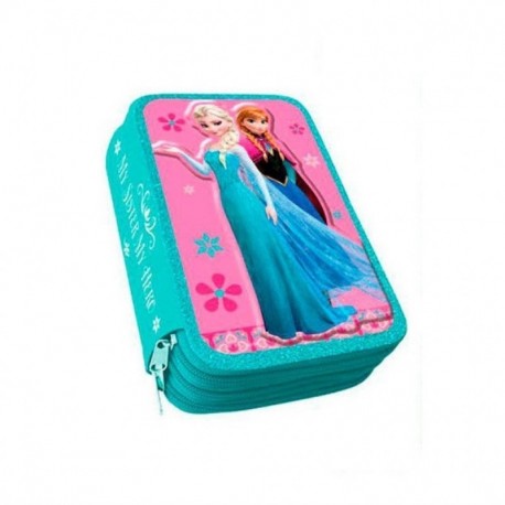 Disney El Reino Del Hielo Frozen Relleno - Estuche Triple Escolar 36 Piezas