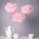 Bliqniq 15 x Pompones Flores de Papel de Seda Para la Decoración de la Boda, del Baby Shower. Blanco/Rosa claro/rosa ø20,25,