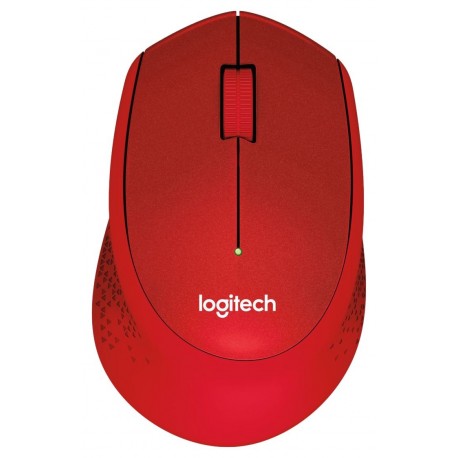 Logitech M330 Silent Plus - Ratón inalámbrico silencioso con Seguimiento óptico, Alcance 10 m, 1 x Pila AA, Rojo