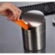 Papelera pequeña y de acero inoxidable cepillado para encimera de cocina, baño u oficina, de Shayson