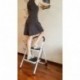 Wonder Worker Barrow Taburete Escalera Plegable de Acero con 2 Peldaños Antideslizantes