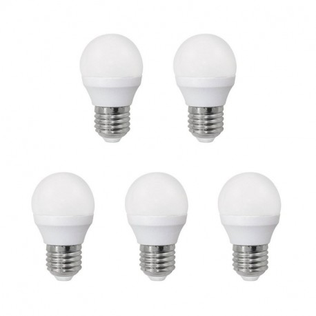 A2BC LED Lighting, Bombilla Esférica con Luz Calida, 6 W, Paquete de 5