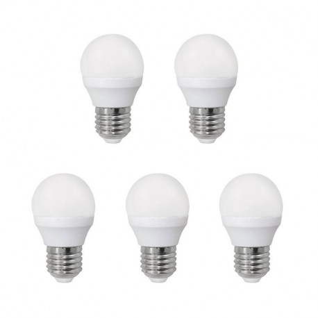 A2BC LED Lighting, Bombilla Esférica con Luz Calida, 6 W, Paquete de 5