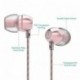 LIVEHITOP UiiSii HM7 metal del auricular, micrófono HD Auriculares estéreo con micrófono Bass en la oreja del auricular para 