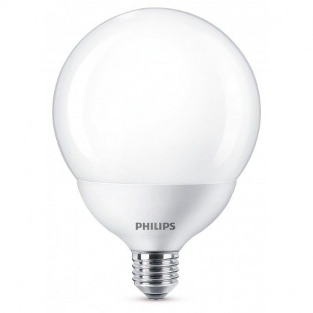 Philips LED bombilla forma globo, consumo de 18W equivalente a 120 W de una bombilla incandescente, casquillo gordo E27 luz b