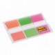 Post-It 936429-3blister x 20 índices de colores, color verde, naranja y rosa