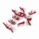 50pcs Clips Plástico Abrazaderas para Colcha Costura Claras Rojas