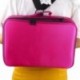 Travelmall Cosmético Organizador-Profesional Maquillaje Case-Travel Maquillaje Herramientas Contenedor Rosa roja- 42x31x14 c