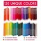 120 Lápices de Colores Numerado de Zenacolor - 120 Colores Únicos para Libro de Colorear para Adultos - Fácil Acceso con 4 